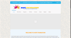 Desktop Screenshot of hopefoundationng.org