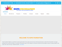 Tablet Screenshot of hopefoundationng.org
